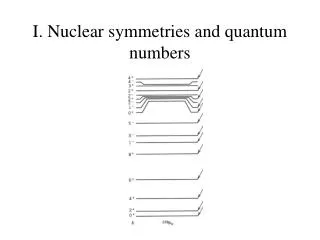 I. Nuclear symmetries and quantum numbers