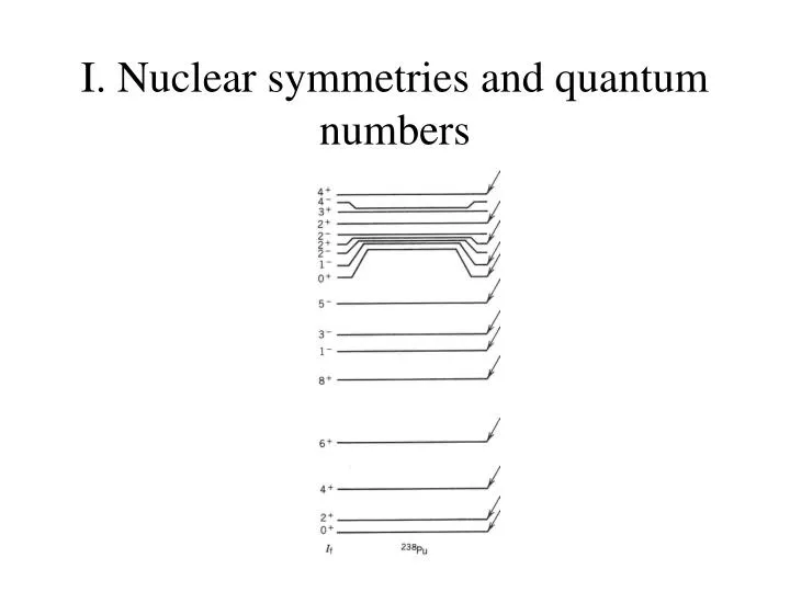 i nuclear symmetries and quantum numbers