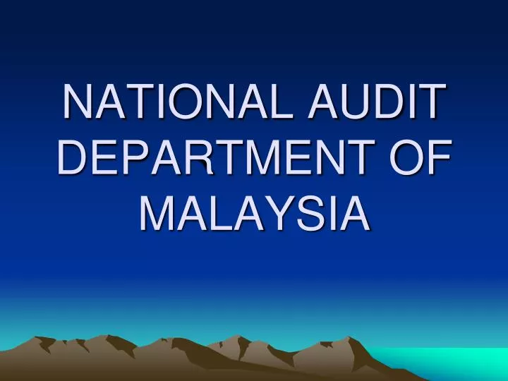 national audit department of malaysia