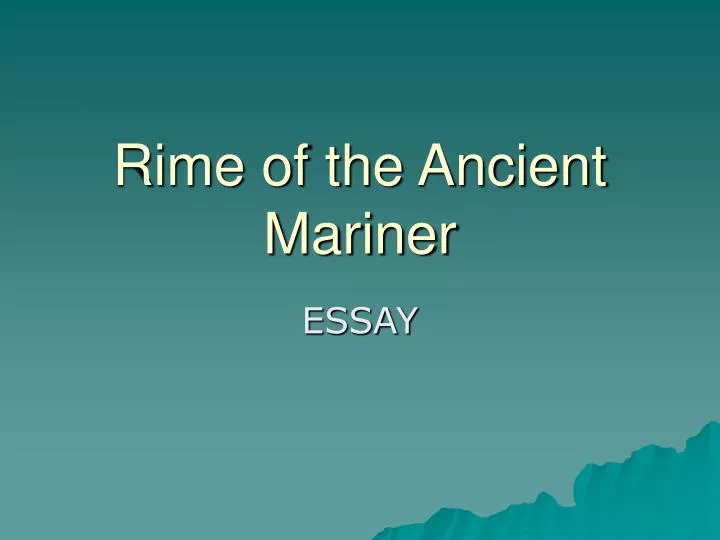 rime of the ancient mariner