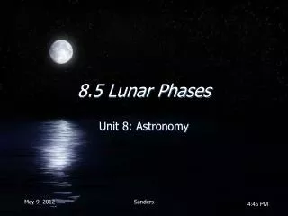 8.5 Lunar Phases