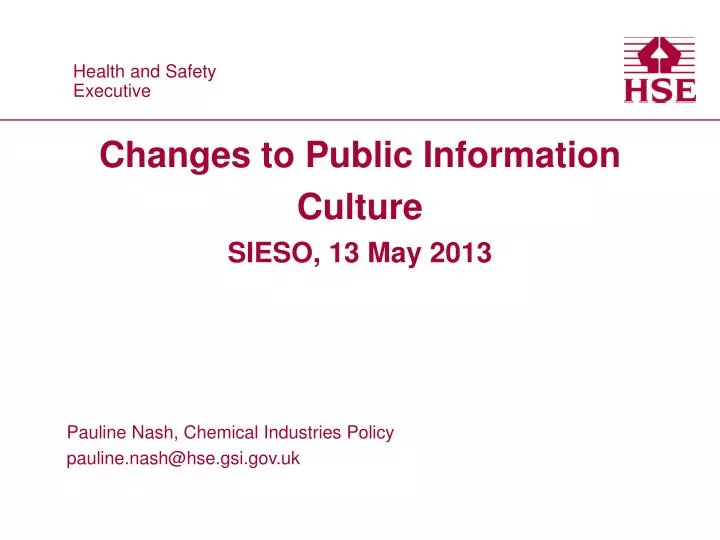 changes to public information culture sieso 13 may 2013