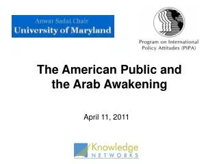The American Public and the Arab Awakening