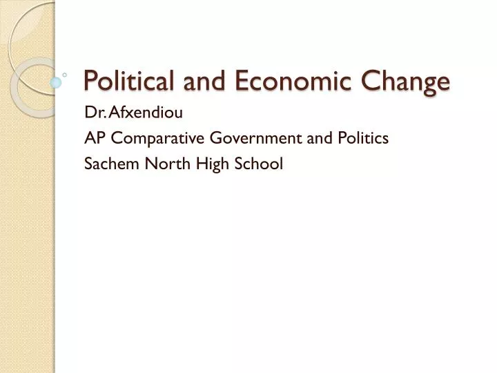 political and economic change