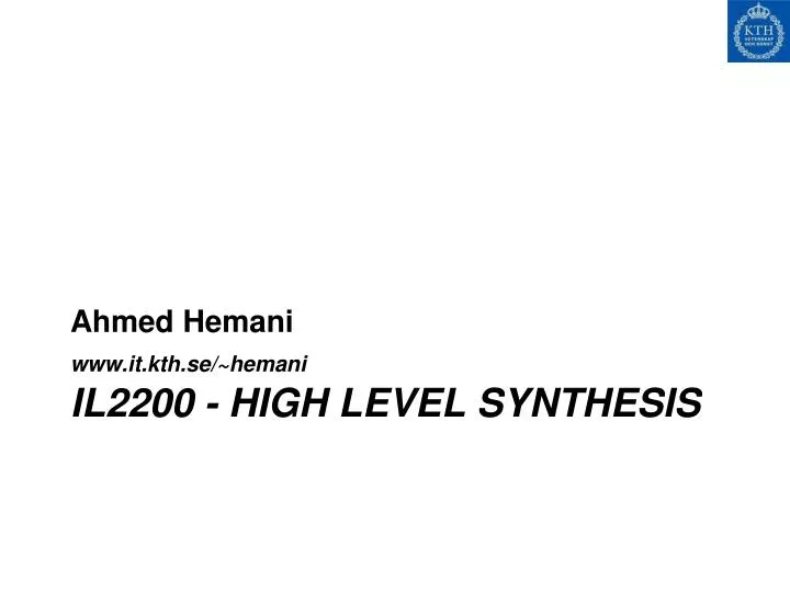 il2200 high level synthesis