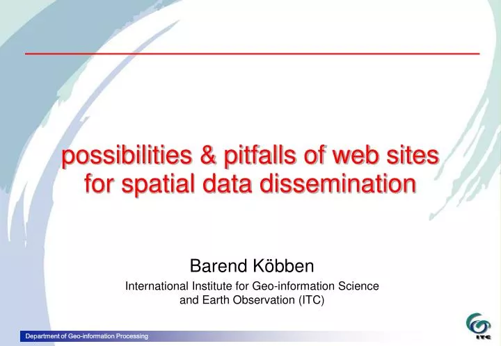 barend k bben international institute for geo information science and earth observation itc