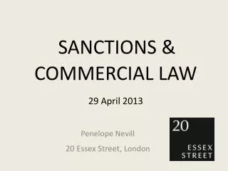 SANCTIONS &amp; COMMERCIAL LAW 29 April 2013
