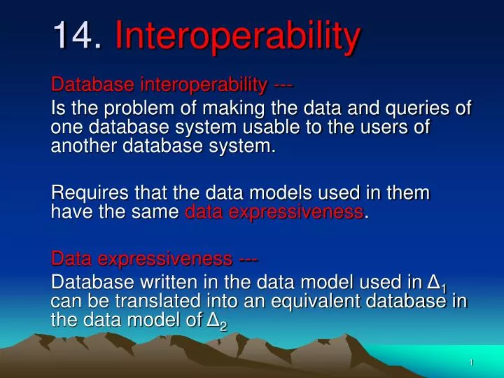 14 interoperability