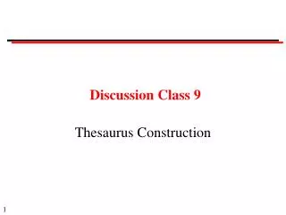 Discussion Class 9