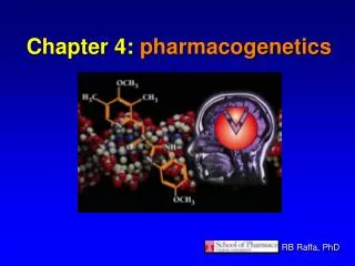 Chapter 4: pharmacogenetics