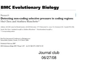 Journal club 06/27/08