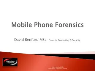 Mobile Phone Forensics