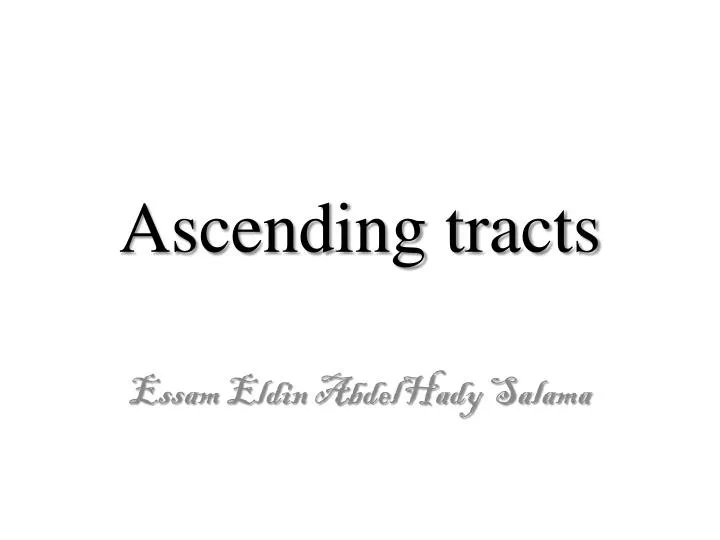 ascending tracts