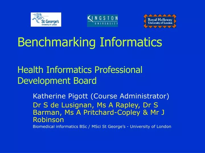 benchmarking informatics health informatics professional development board