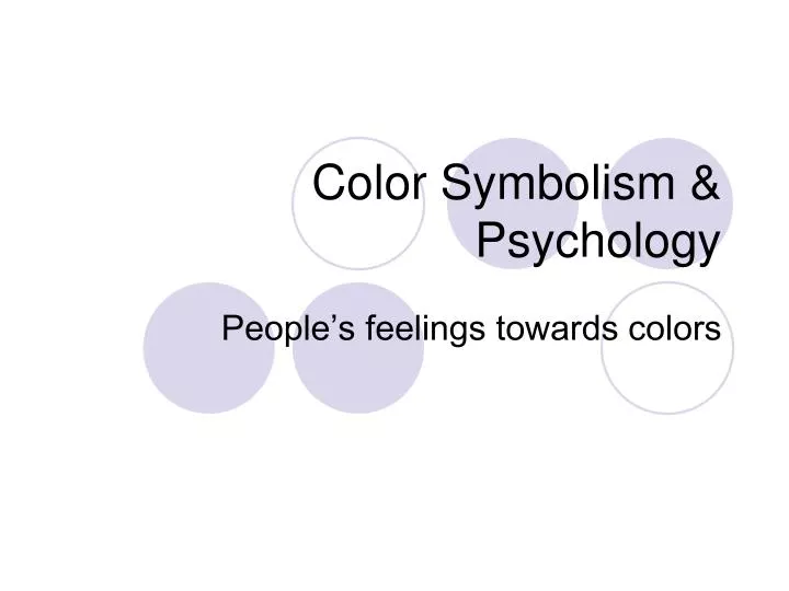 color symbolism psychology