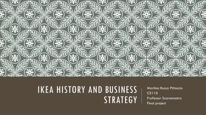 ikea history and business strategy
