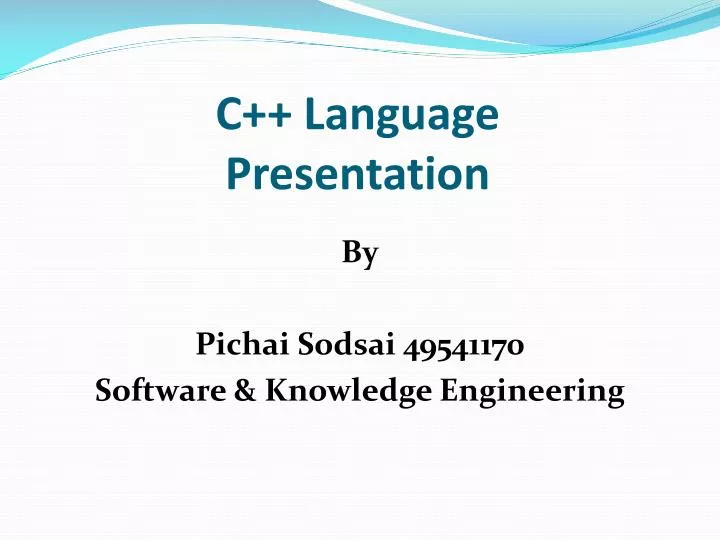 c language presentation