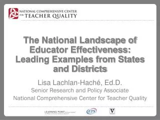 The National Landscape of Educator Effectiveness: Leading Examples from States and Districts