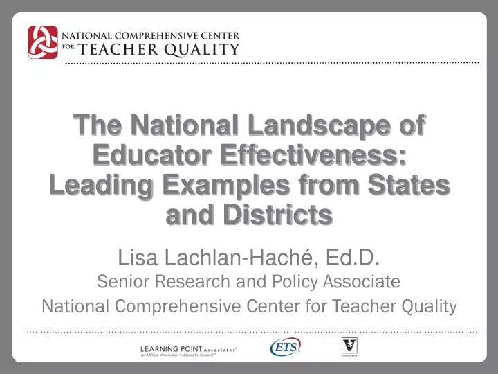 the national landscape of educator effectiveness leading examples from states and districts