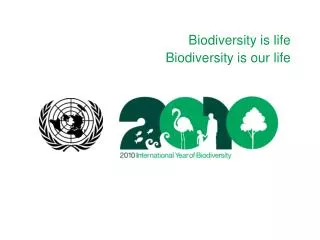 Biodiversity is life Biodiversity is our life