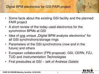 Some facts about the existing GSI facility and the planned FAIR project
