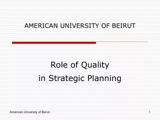 AMERICAN UNIVERSITY OF BEIRUT