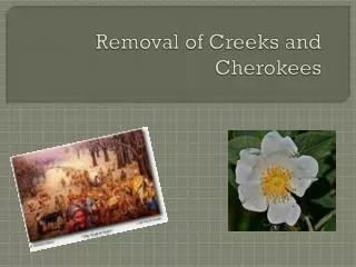 Removal of Creeks and Cherokees