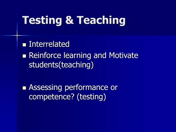 testing teaching