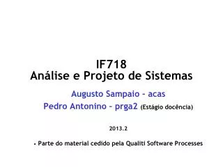 if718 an lise e projeto de sistemas