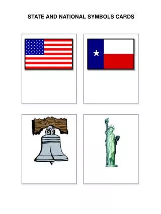 STATE AND NATIONAL SYMBOLS CARDS