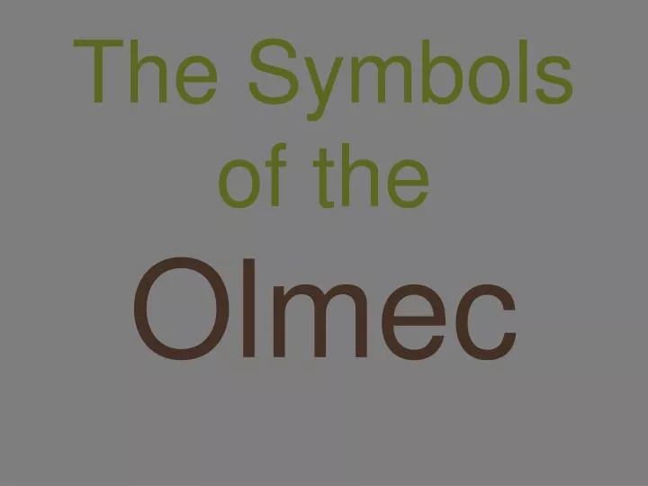 the symbols of the olmec