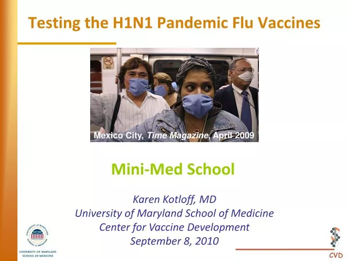 testing the h1n1 pandemic flu vaccines