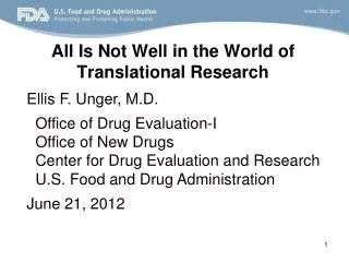 All Is Not Well in the World of Translational Research