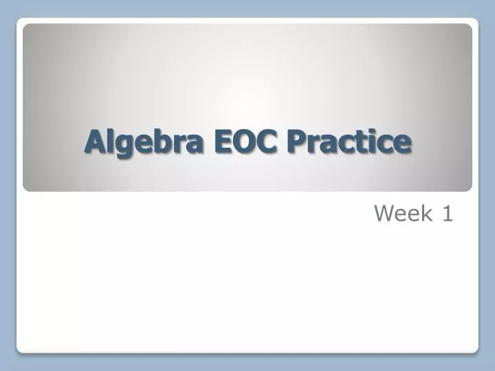algebra eoc practice
