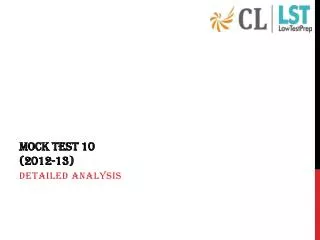 MOCK TEST 10 (2012-13)