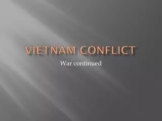 Vietnam conflict