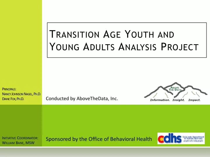 transition age youth and young adults analysis project