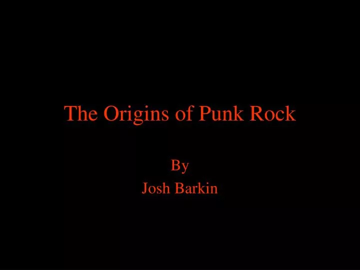 the origins of punk rock