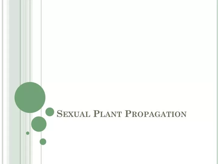sexual plant propagation