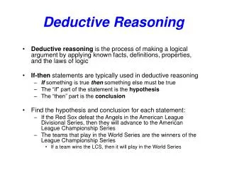 Deductive Reasoning