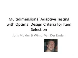 Multidimensional Adaptive Testing with Optimal Design Criteria for Item Selection