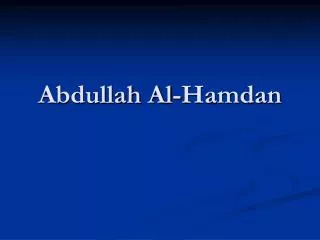 Abdullah Al-Hamdan