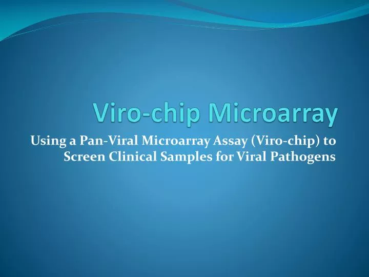 viro chip microarray