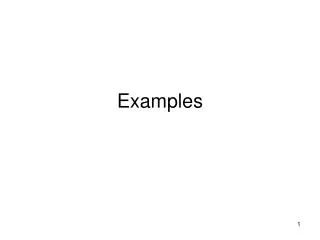 Examples