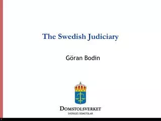 The Swedish Judiciary