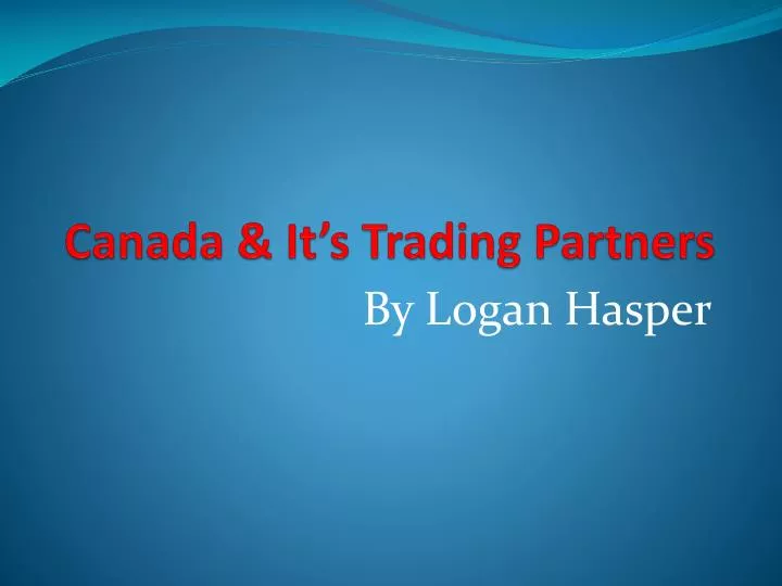 canada it s trading partners