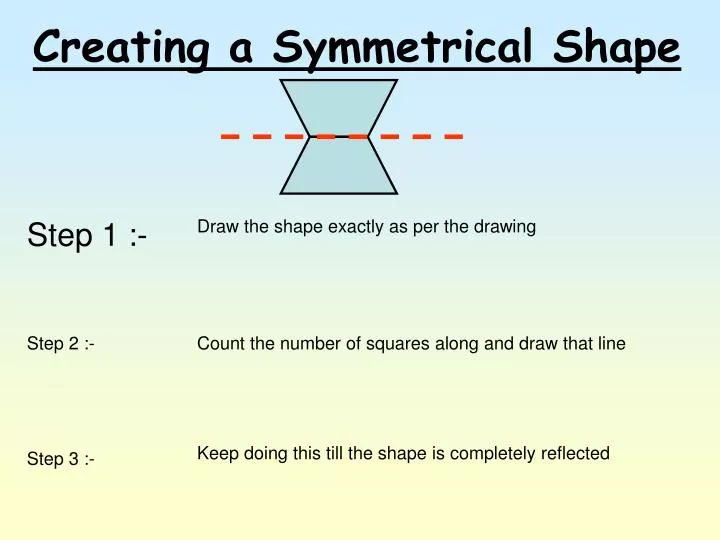 creating a symmetrical shape