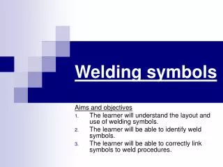 Welding symbols