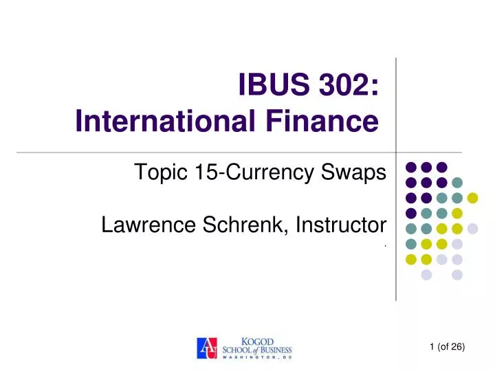 ibus 302 international finance