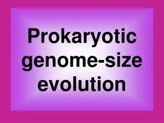 Prokaryotic genome-size evolution